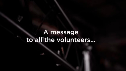 A message to  all the volunteers