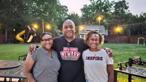 From left, Zarah Williams, Talib Morgan, and Nafeesa Morgan Bratcher