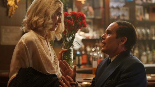 Ethan Hawke and Margaret Qualley in Blue Moon, written by Oscar-nominated Rutgers alum Robert Kaplow.