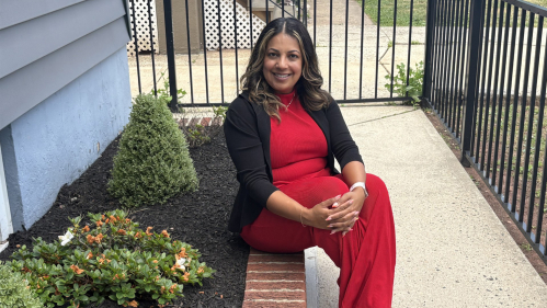 Maliha Janjua NCAS ’08, SSW ’13 outside her office at Women Aware in New Brunswick. Photo by Allison Freeman.