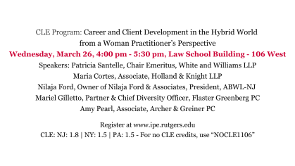 Career and Client Development in a Hybrid World from a Woman Practitioner’s Perspective