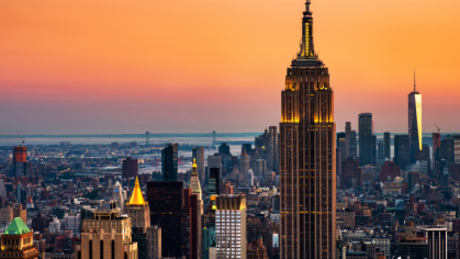 NYC Skyline at sunset