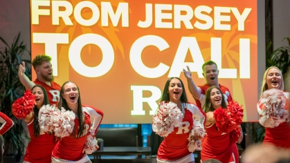 Events associated with the Scarlet Knights first ever football game in Southern California turned out large, enthusiastic crowds.