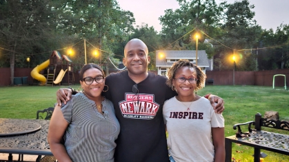 From left, Zarah Williams, Talib Morgan, and Nafeesa Morgan Bratcher