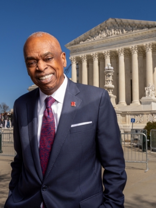 Wade Henderson outside the Supreme Court