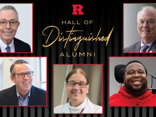 Counterclockwise from top left, James H. Rhodes, Creighton Drury, Gloria A. Bachmann, Eric LeGrand, and James F. Dougherty.