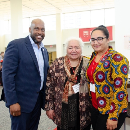 Coury and her daughter, Marissa, with Kyle D. Warren