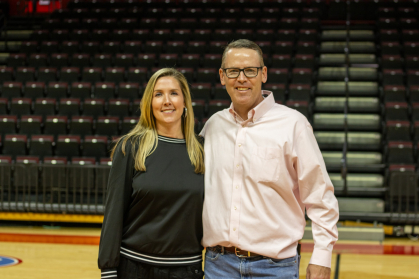 Lauren Sisler CC’06, a sideline reporter for ESPN, and Drury are popular alumni speakers with student-athletes about resilience.