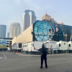Rovetto on the Fox Studio Lot in Los Angeles