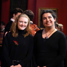 Kai Cleary and Jordan Calderon after the concert.