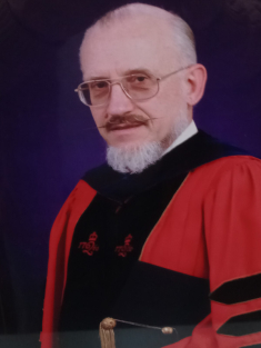 Professor Kalmus in his Rutgers academic regalia in 2007