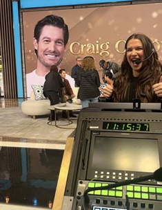 Tia Clark JMS'16 at work at ABC.