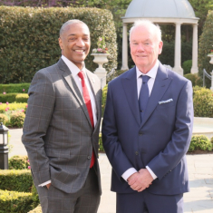 Rutgers President William F. Tate IV and Dougherty