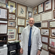Howie in his office at the dental school. Photo by Kardelen Koldas.