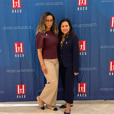 De Sousa Lobo and Jennifer Bucalo attended the Hispanic Association of Colleges and Universities Conference at the National Capitol Forum.