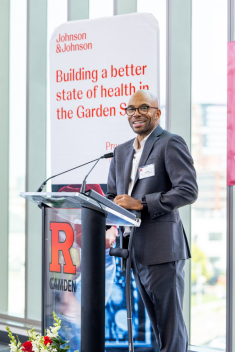 Adam Taliaferro, director of state and community engagement for Johnson & Johnson. Photo Credit: John O'Boyle
