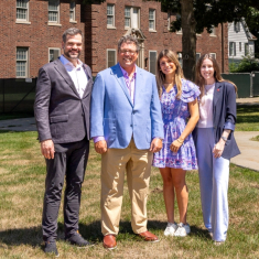 From left, Michael Brooks, executive director of Liberty National Foundation; Dan Fireman, co-founder and executive chairman of Liberty National Golf Club and executive chairman of Liberty National Foundation; his daughter, Abbey Fireman; and Cassandra Knowlton, director of hospitality and development at Liberty National Golf Club