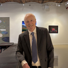 George Shechtman at a recent exhibition at Gallery Henoch earlier this year.