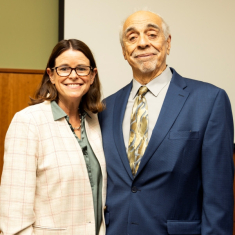 Rutgers Law Dean Johanna Bond and Joel B. Rosen
