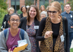 Steinem on the Rutgers–New Brunswick campus in 2018.