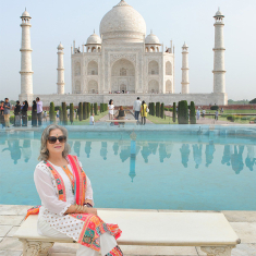 Virginia De Pascual visited the Taj Mahal during her trip to India.